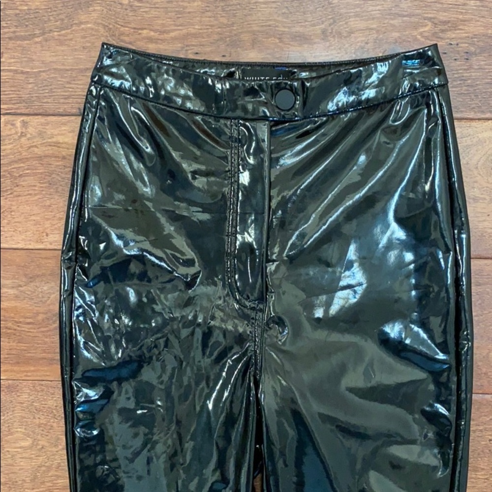 White Fox High Rise Double Take Latex Leather Pant - Picture 5 of 8